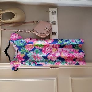 Rayon lily Pulitzer beach house blooms  summer dress